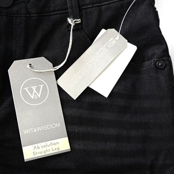 NWT Wit & Wisdom Ab-Solution Straight Leg Jeans 4 Black - Picture 7 of 7